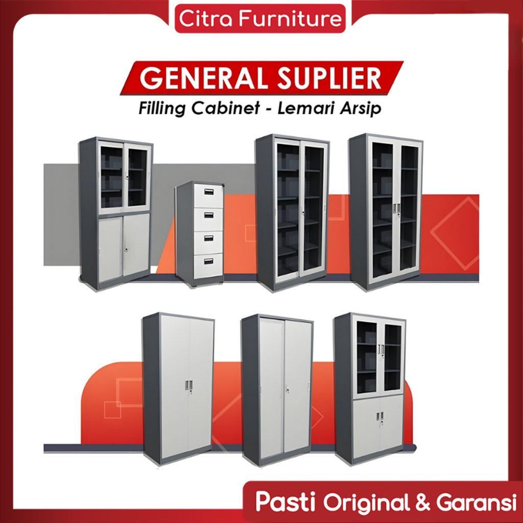 Citra Furniture SHUMO Lemari Arsip Besi 2 pintu Sliding Kantor | Filling Kabinet Cabinet CTR2