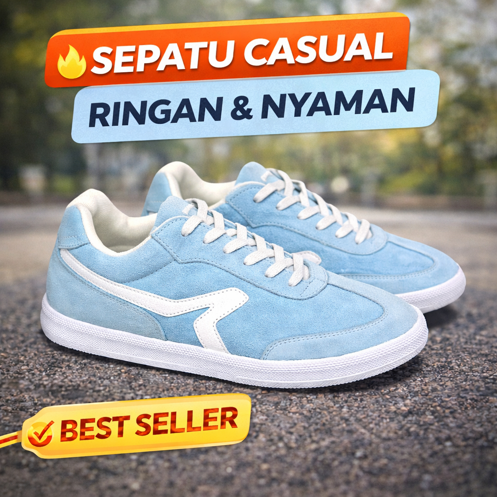 Sepatu Casual Sneakers Pria Wanita Ringan Nyaman Sepatu Jalan Santai Trendy