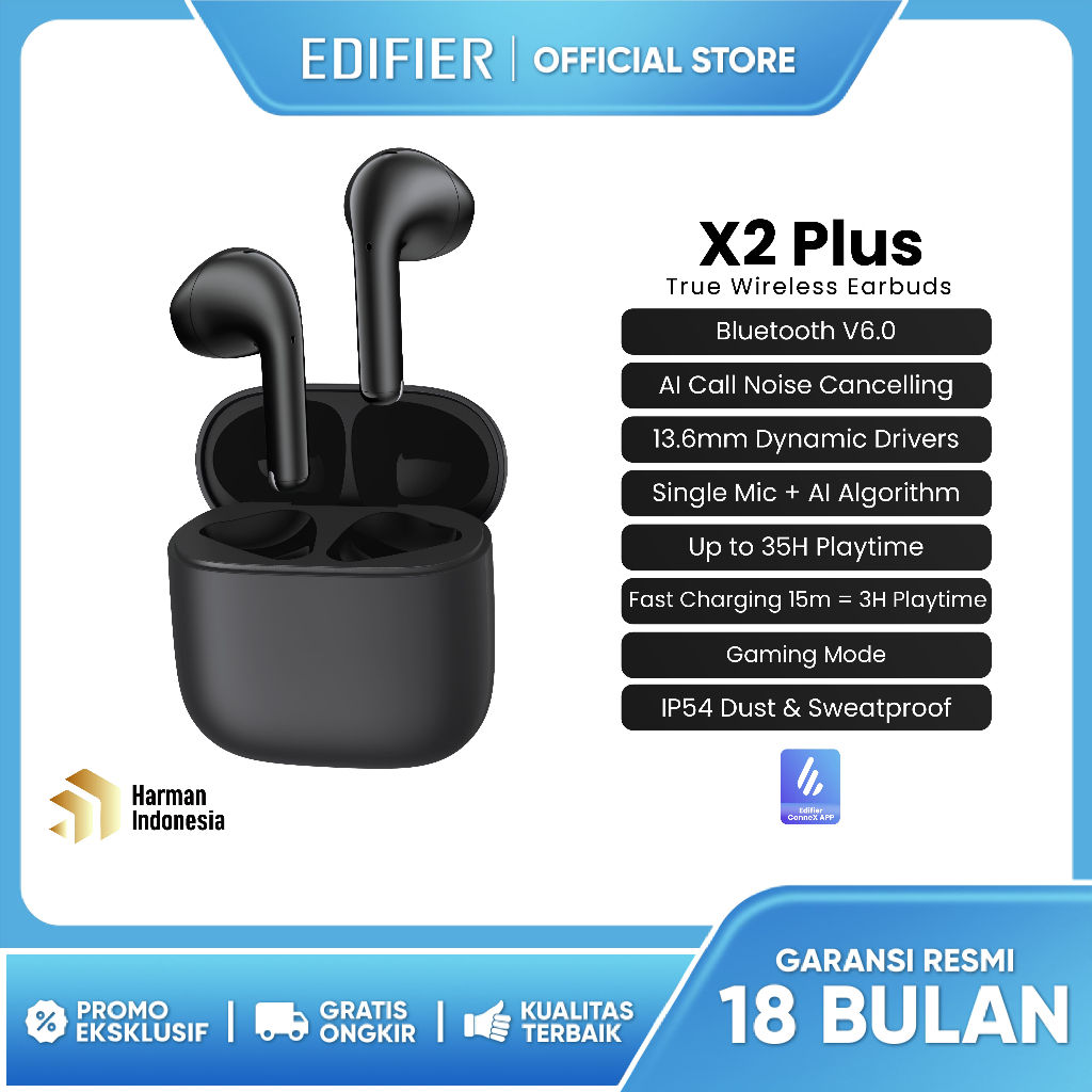 EDIFIER X2 Plus  True Wireless Earbuds