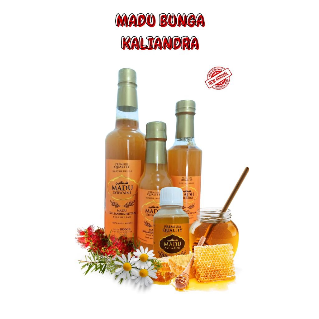 ZHS Madu Kaliandra Hutan Syifa'aini Murni Mentah Asli Raw Honey Kemasan Botol Plastik Bening