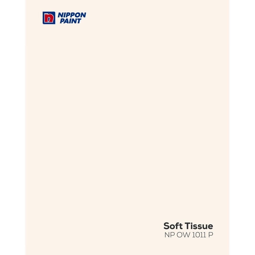 Cat tembok Nippon Paint Warna Soft Tissue OW 1011P Vinilex Elastex Vinilex PRO 1000