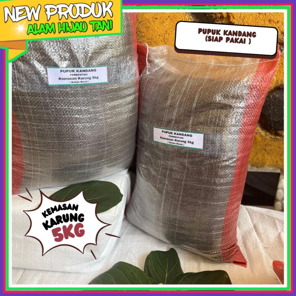 AHT  - 1 Karung Pupuk Kandang Siap Pakai - Pupuk Kandang Fermentasi Siap Pakai Ukuran Karung 5