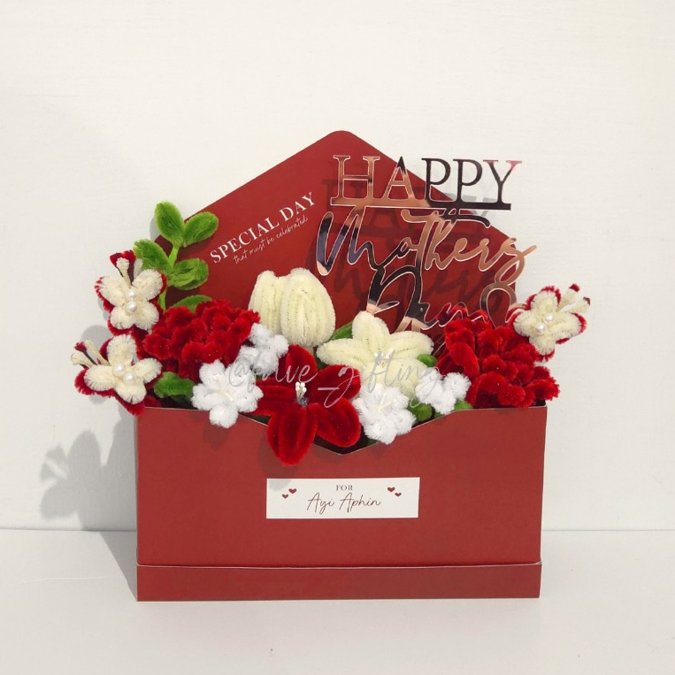 Envelope Flowers - Buket Bunga Envelope Aesthetic | Flower Gift Box Lucu | Kado Ulang Tahun/Annivers