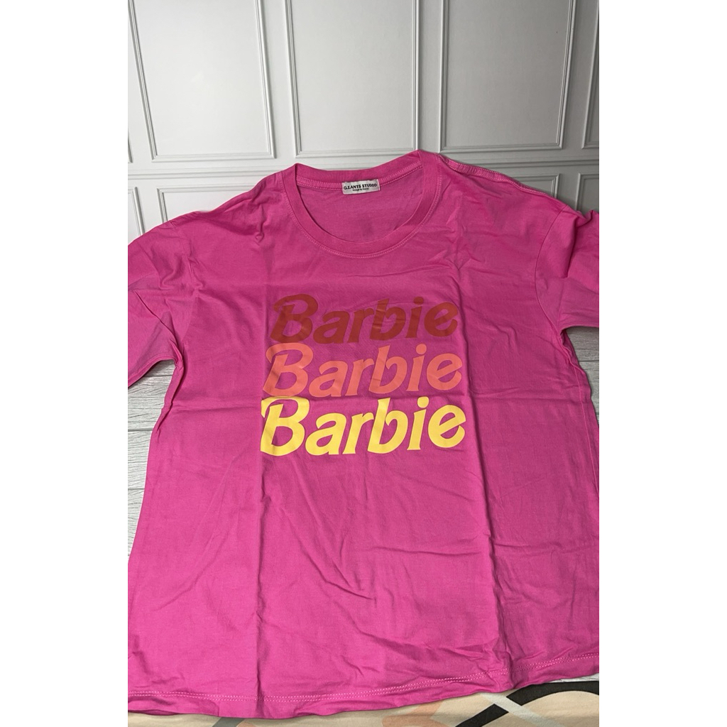 kaos barbie kaos oversize barbie kaos oversize fuschia kaos pink kaos fuschia