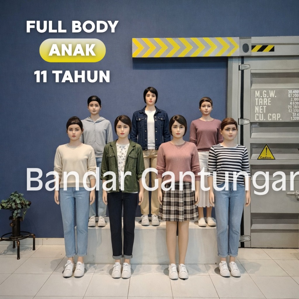 Patung Plastik Manwqin Manekin Anak 11 Tahun / Manekin Plastik Anak Cewe & Cowo / Fullbody Plastik A