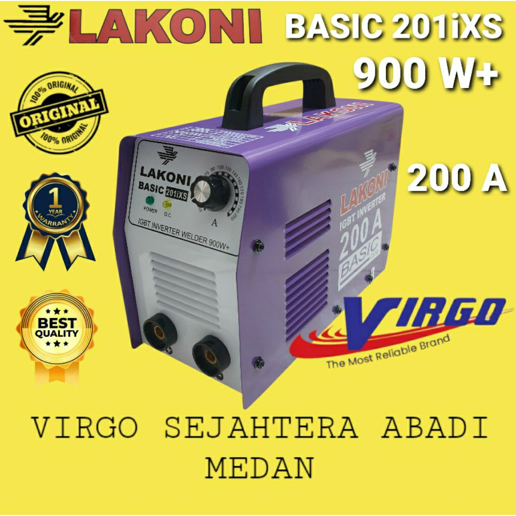 201iXS MESIN TRAFO TRAVO LAS LAKONI 900 Watt 200 A IGBT INVERTER WELDING WELDER BASIC 201 iXS 201IXS