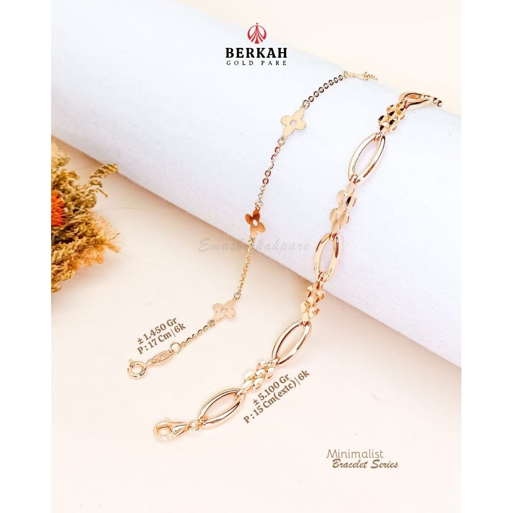 gelang Emas Minimalist Elegan Kadar 6k
