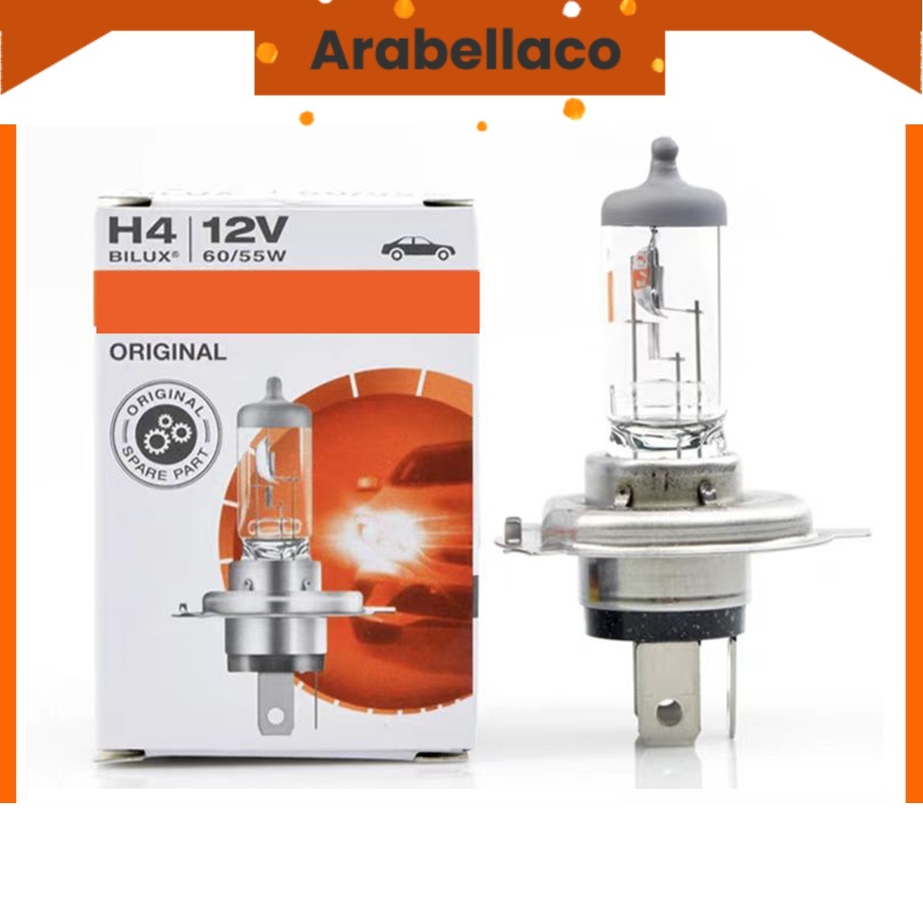 Lampu Utama H4 12V 60/55W LED Motor Mobil Putih Kuning Hi/Low Tahan Lama