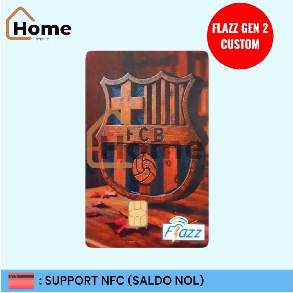 KARTU ETOLL FLAZZ BCA GEN 2 CUSTOM STIKER - BARCELONA GOLD