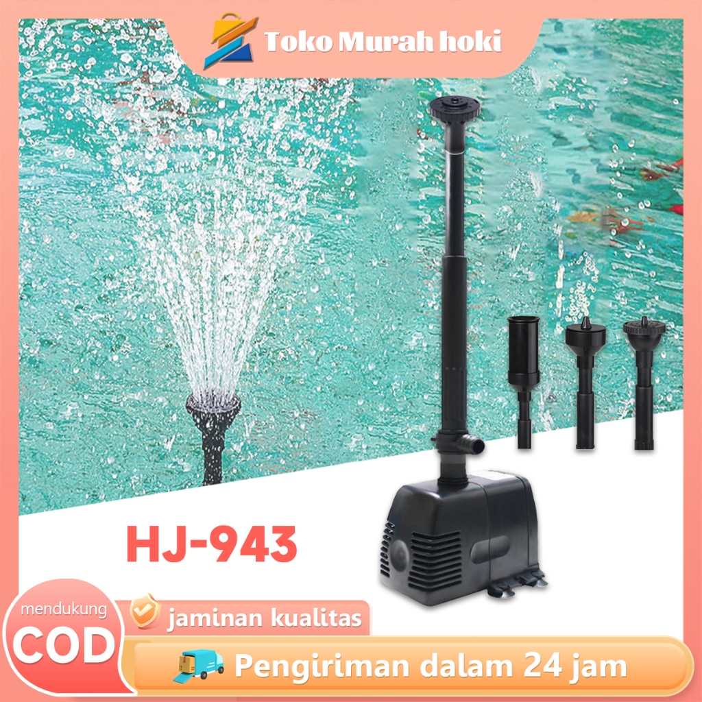 Pompa Air Mancur Kolam Koi 800L/H Pompa Air Terjun Kolam Ikan Mesin Air Mancur Terjun Koi