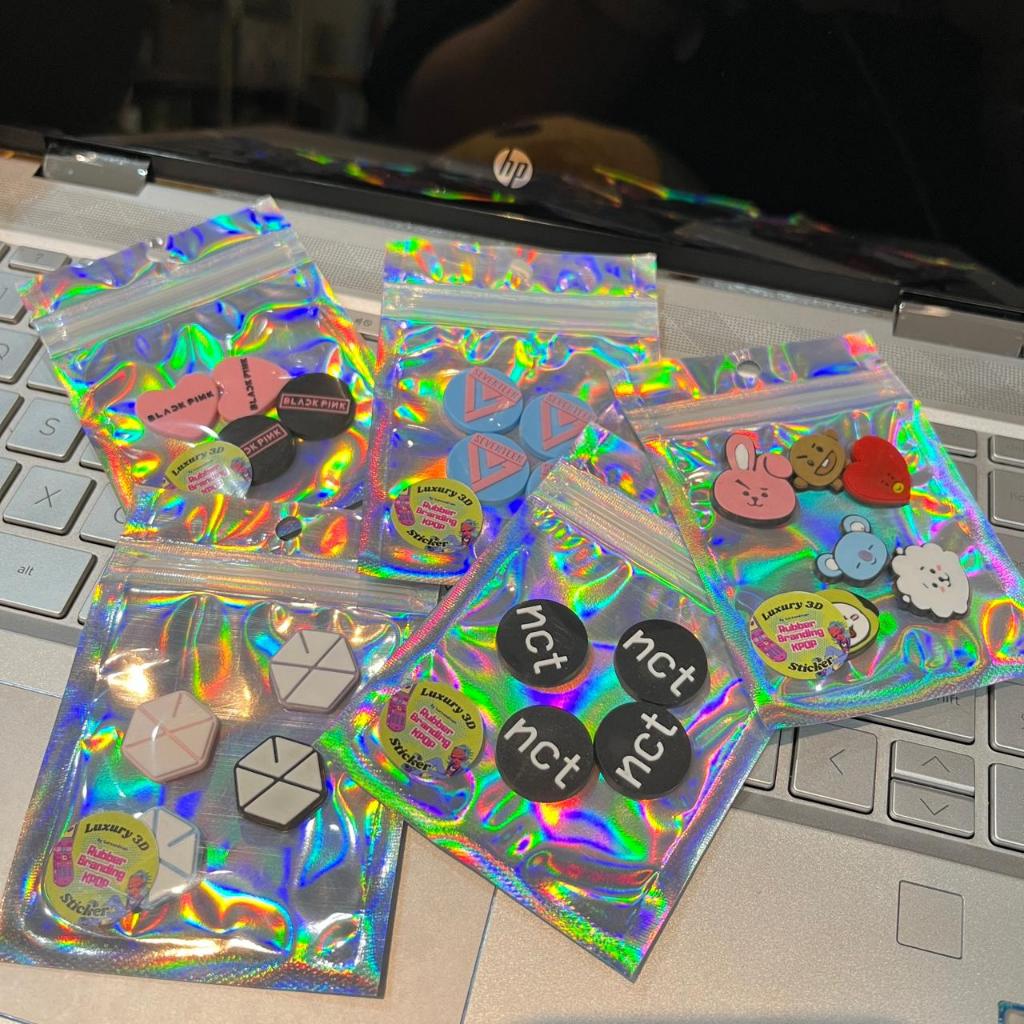 Luxury 3D Sticker Mini Rubber Branding Kpop Blackpink BTS EXO iKON NCT SVT Stray Kids TXT RJ Shooky 