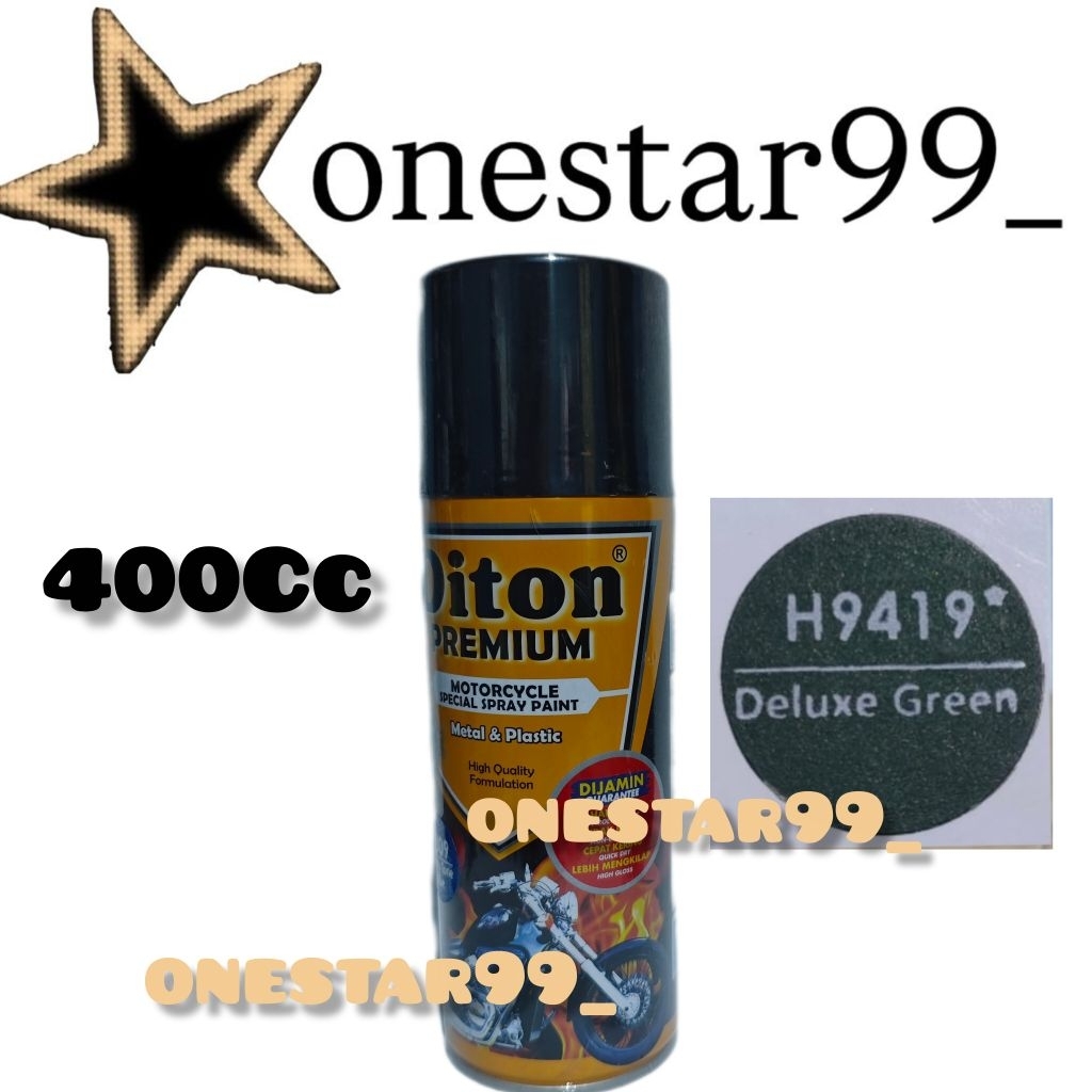 Pilok Pilox Pylox Cat Diton Premium Deluxe Green H9419 Hijau Doff Dop Spray Paint 400Cc