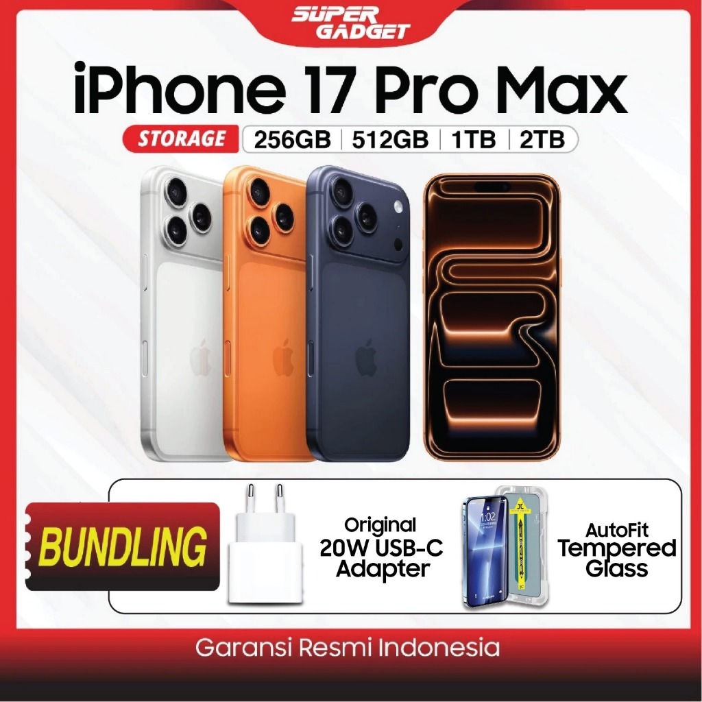 iPhone 17 Pro Max [256GB] [512GB] [1TB] [2TB] [RESMI]