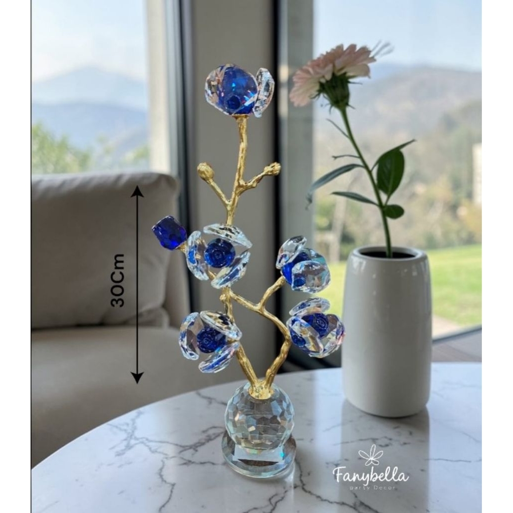 Pajangan Kristal bunga Dekorasi Rumah