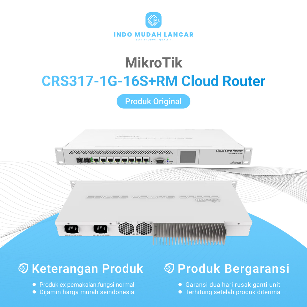 MikroTik CRS317-1G-16S+RM Cloud Router Switch Gigabit Bekas Original