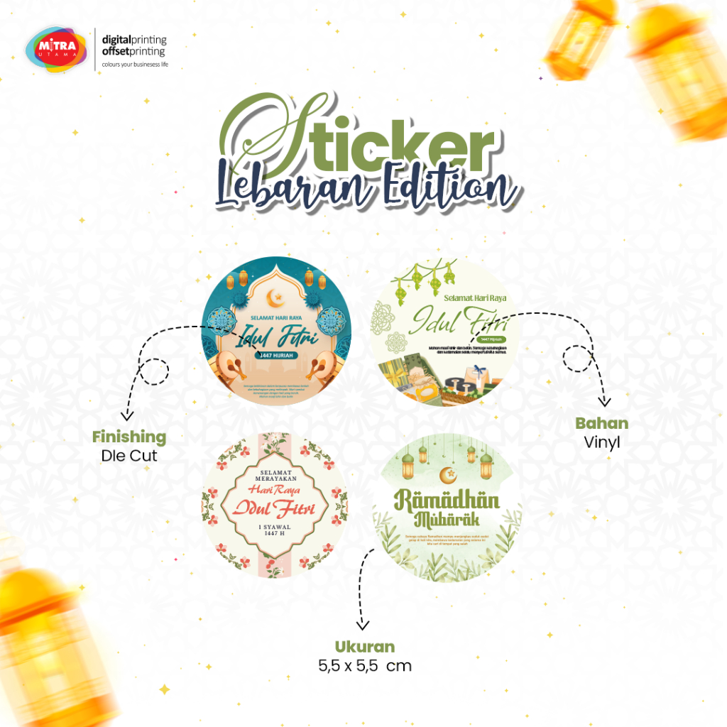 Stiker Lebaran Murah | Stiker Idul Fitri | Stiker Ramadhan | Stiker Lebaran Premium | Stiker Motif L