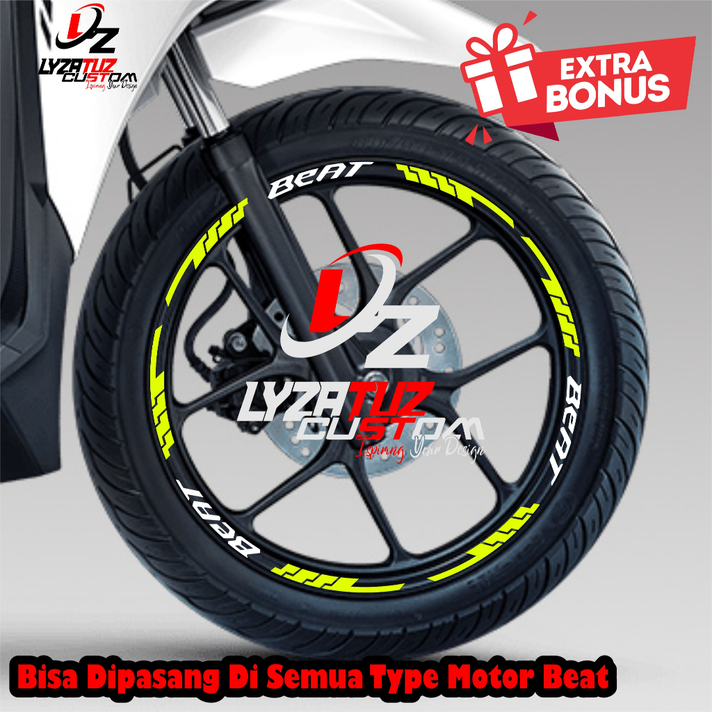 CUTTING STIKER LIS VELG BEAT- AKSESORIS STIKER PELEK RODA BAN BEAT REFLEKTIF