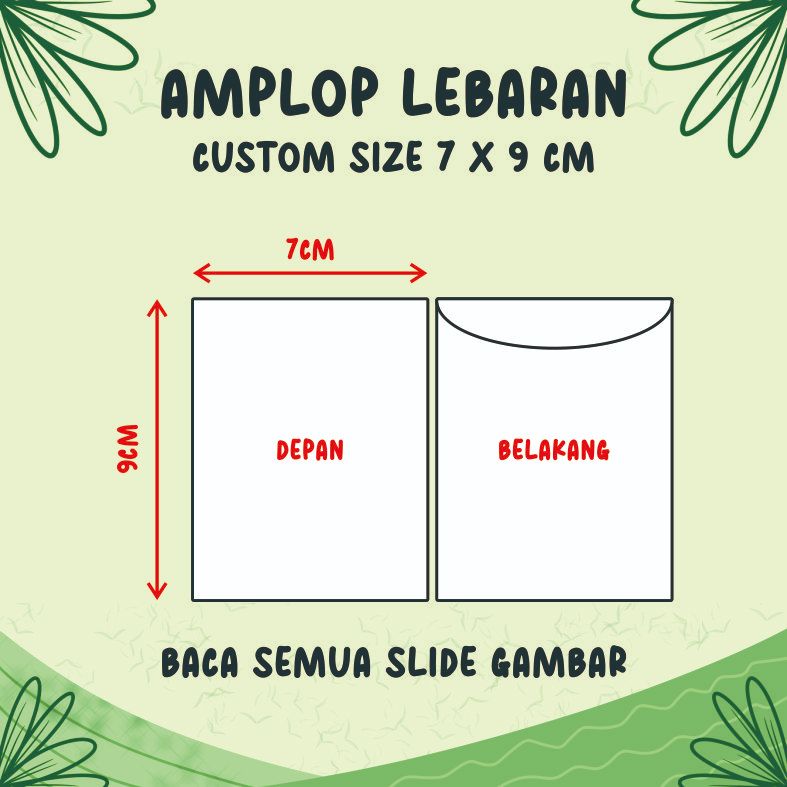 AMPLOP LEBARAN | DESAIN SENDIRI | AMPLOP THR NATAL IMLEK | AMPLOP CUSTOM