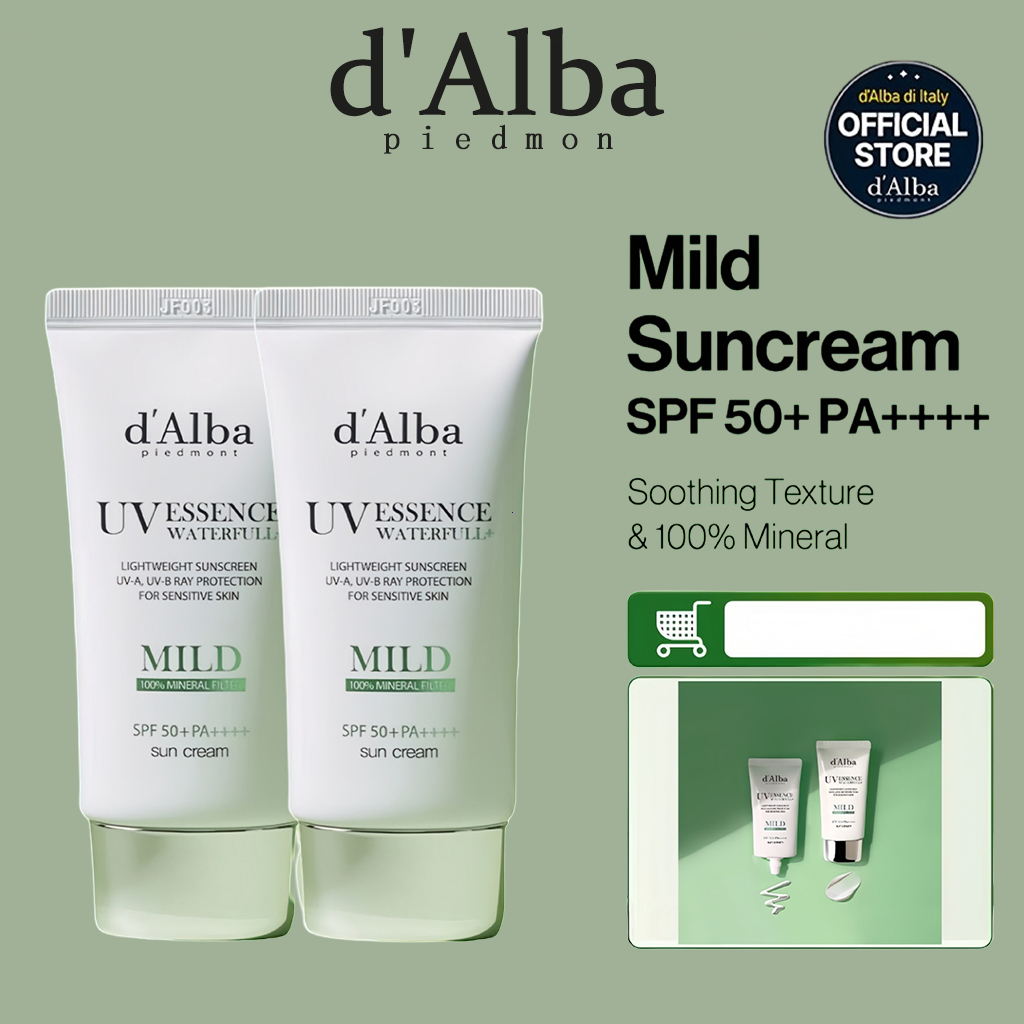 d’Alba Waterfull Mild Sunscreen SPF 50+ PA++++, 50ml(2pcs)