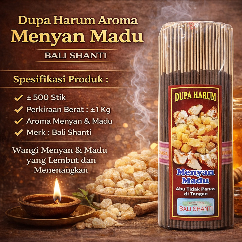 Dupa Harum Aroma Menyan Madu 1 Kg Bali Shanti – Wangi Tahan Lama