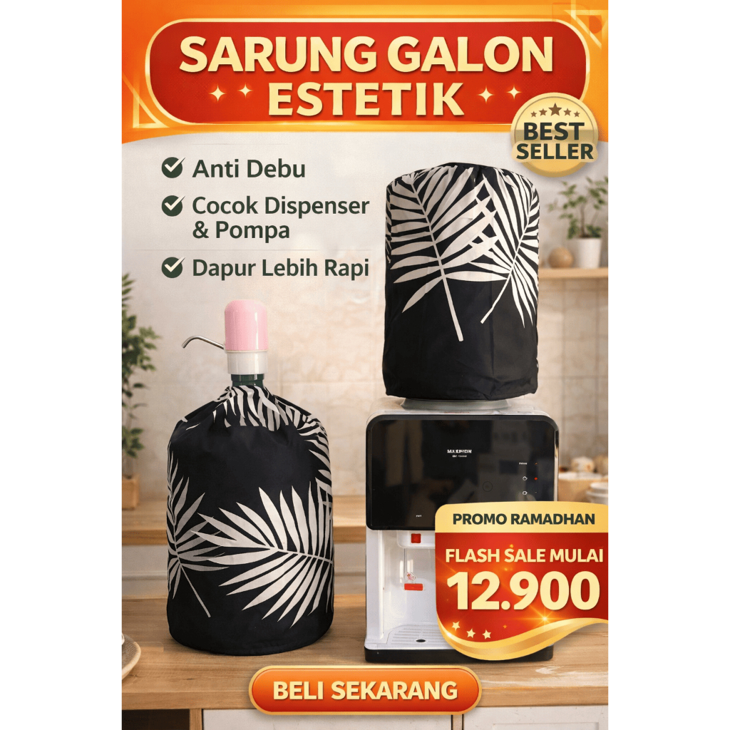 SARUNG / COVER GALON DISPENSER ATAU GALON POMPA MURAH CANTIK ESTETIK DAN UNIK 2 IN 1 / SARUNG GALON