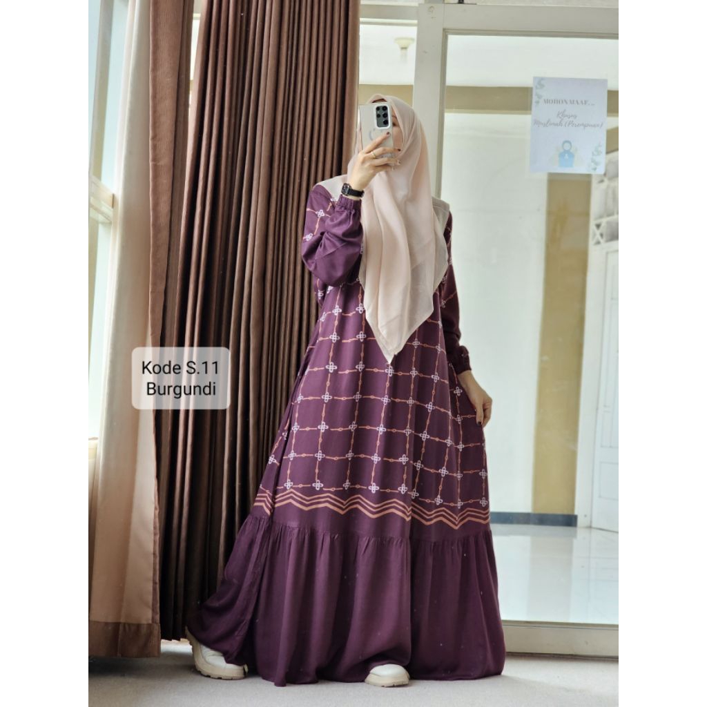gamis elzeima twill terbaru