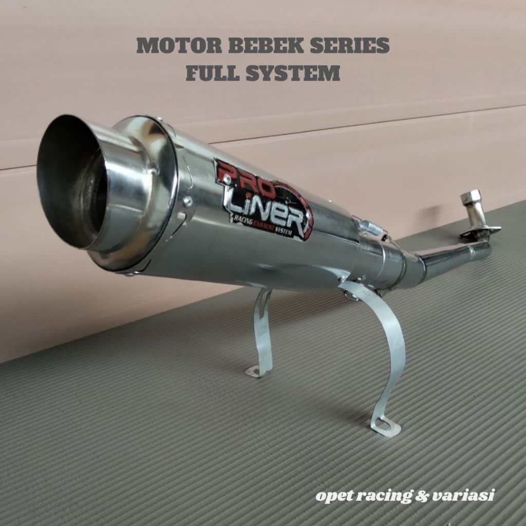 knalpot racing' PRO LINER 'untuk motor bebek series item SUPRA JUPITER KARISMA VEGA SHOGUN SMASH GRA