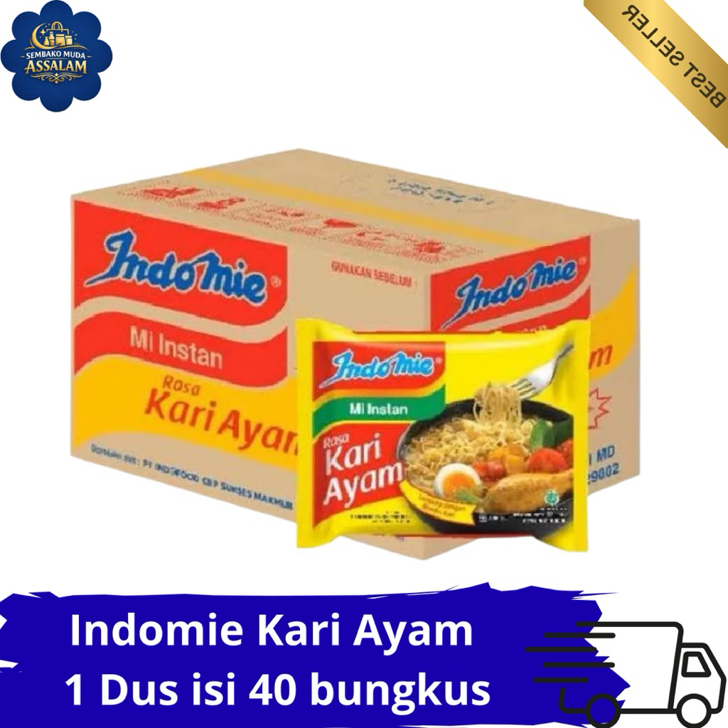 Indomie Rebus Kari Ayam 1 Dus isi 40 pcs / Mie Instan Indomie kari ayam bestseller