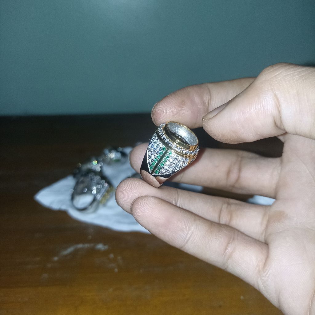IKETAN EMBAN BATU AKIK BAHAN KUNINGAN SARI SUPER CINCIN MEWAH RING MURAH