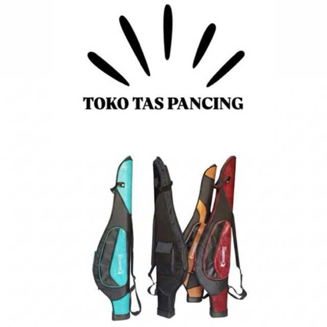 Tas pancing shimano kulit premium hitam isi 2 100cm