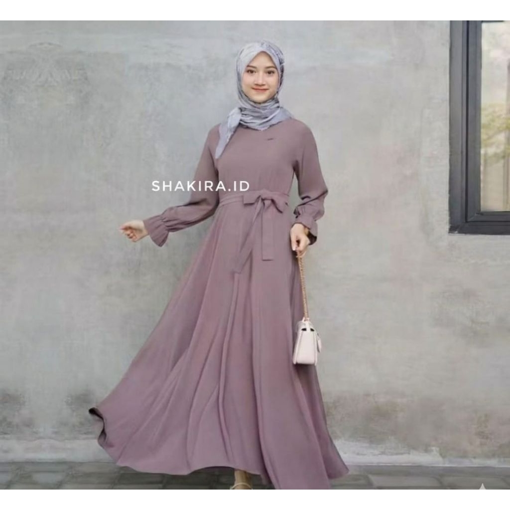 Shakira Gamis Polos Simple Elegan