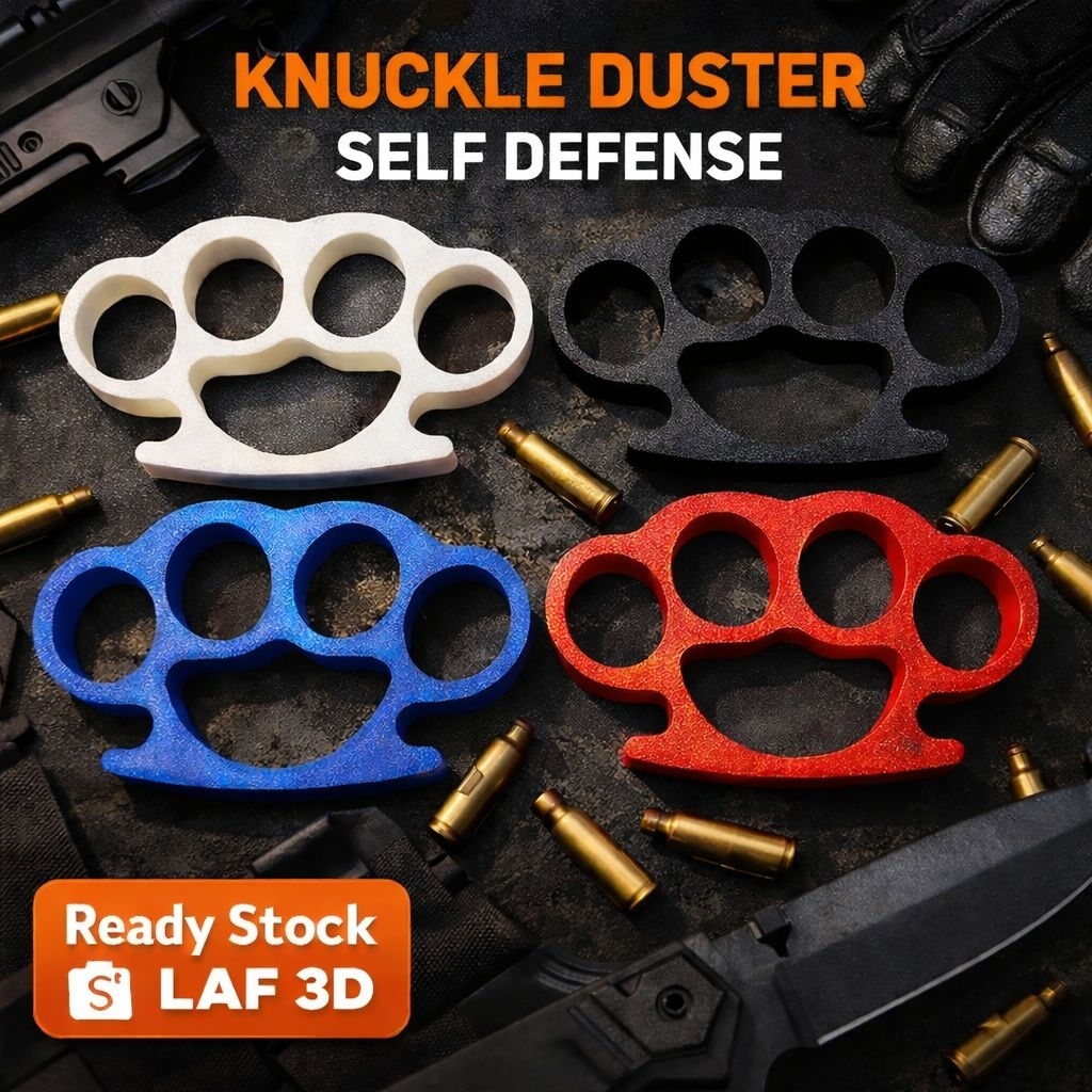 Knuckle Duster Self Defense Alat Tinju Alat Pelindung Diri Bahan Plastik Keras