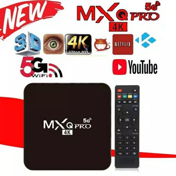 AKURAT,,STB TV Box Android Fleco 4K UHD Ram 2GB Rom 16GB - Dijual - hitam