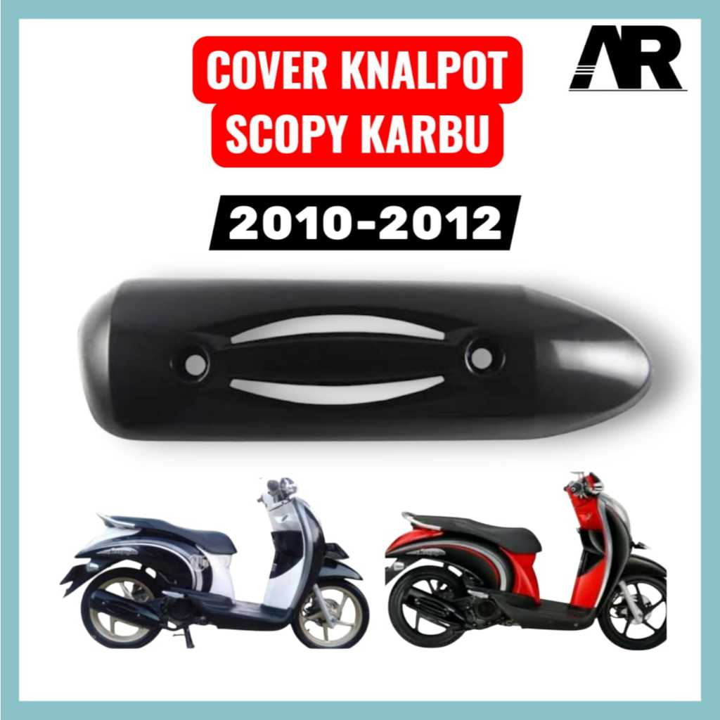 Tutup Knalpot Scoopy Karbu 100% Baru - cover knalpot scoopy karbu - pelindung knalpot scoopy karbura