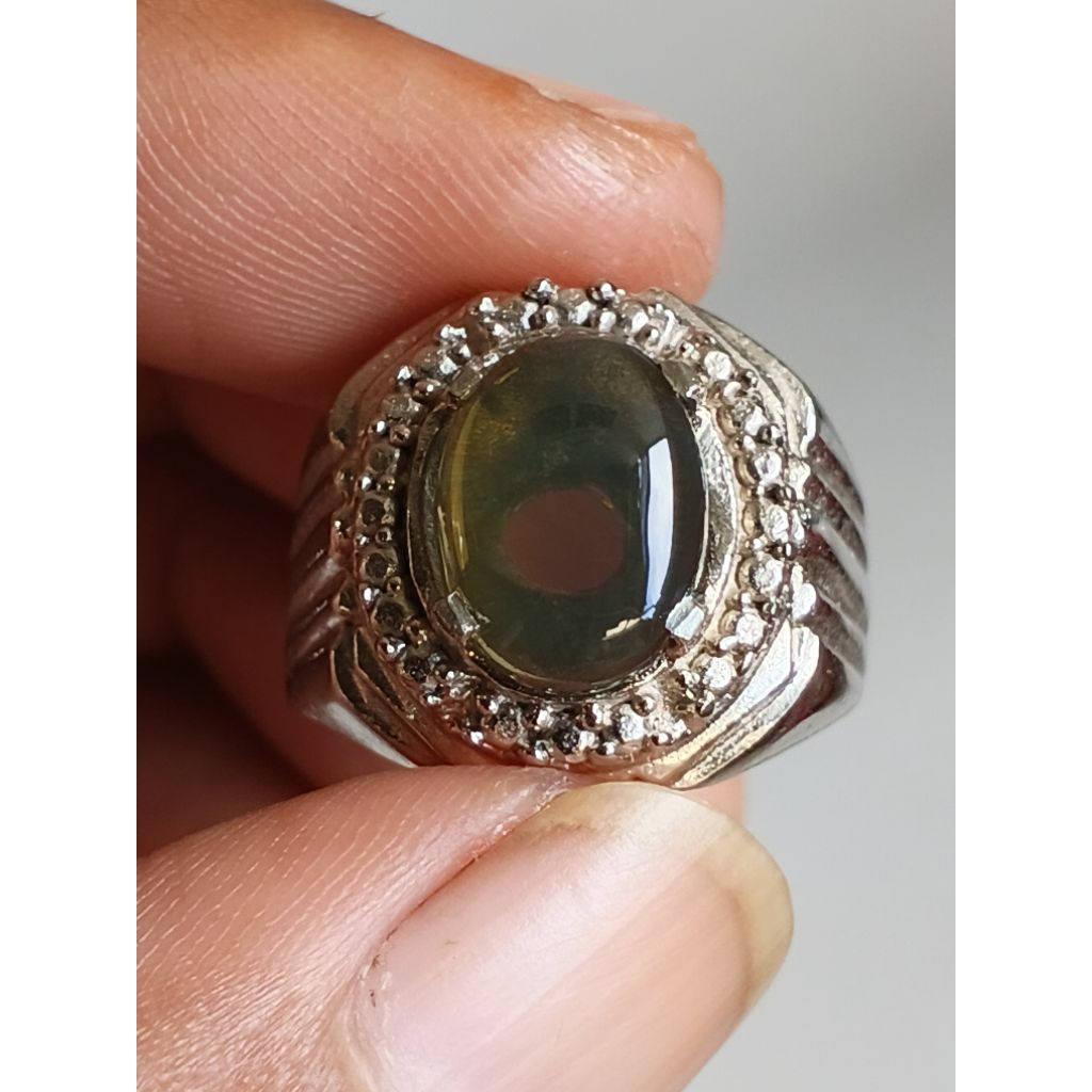 Natural Batu Permata Greenish Fire Opal Wonogiri