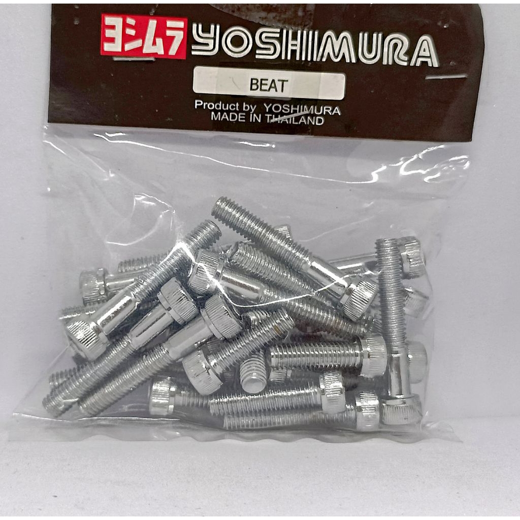 BAUT MESIN BEAT CROM TOPI / L YOSHIMURA SATU SET KANAN KIRI