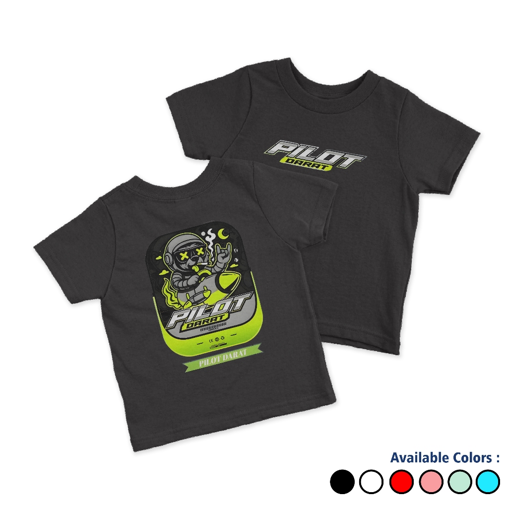 Kaos Anak Pilot Darat Fashion Baju Atasan Anak Laki Laki Perempuan Distro Umur  3 4 5 6 7 8 9 10 11 