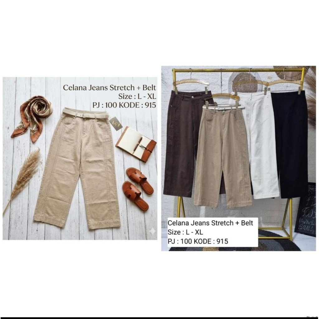 Celana kulot soft jeans jinling br import