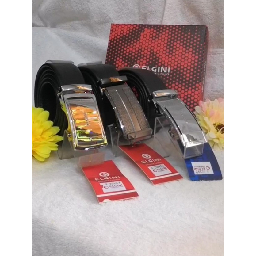 ELGINI Tali Pinggang / Belt Kulit Pria Original100%