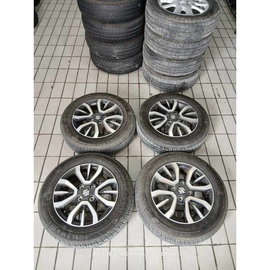 VELG MOBIL BEKAS ORIGINAL COPOTAN STD STANDAR S PRESSO R14 4X100 + BAN 165 70 RING 14
