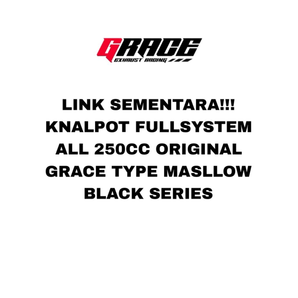 knalpot fullsystem cbr250rr r25/mt25 ninja250 original Grace Type masllow black series