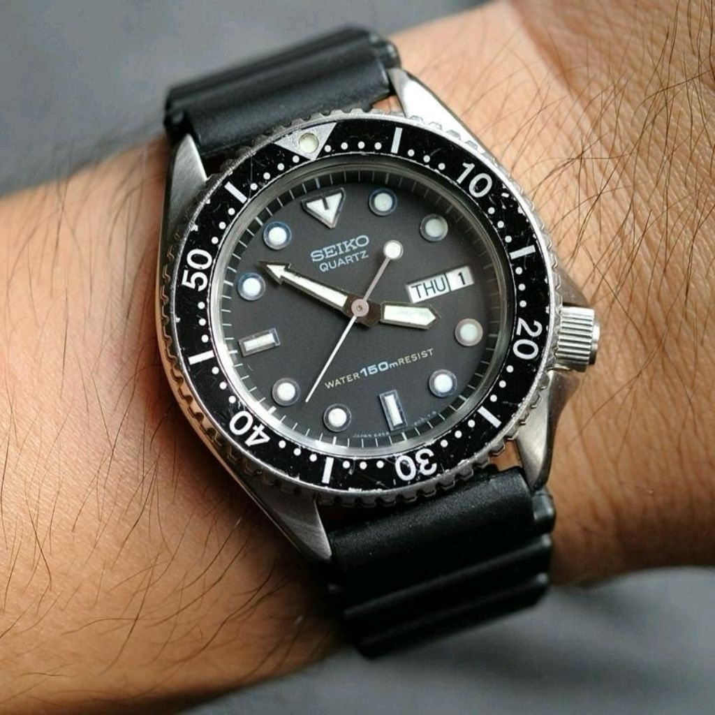 Seiko diver vintage MidSize quartz ref 6548-6000