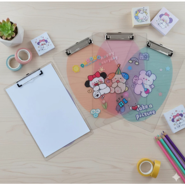 CLIPBOARD ACRYLIC TRANSPARAN / PAPAN UJIAN A4 / PAPAN JALAN / PAPAN DADA