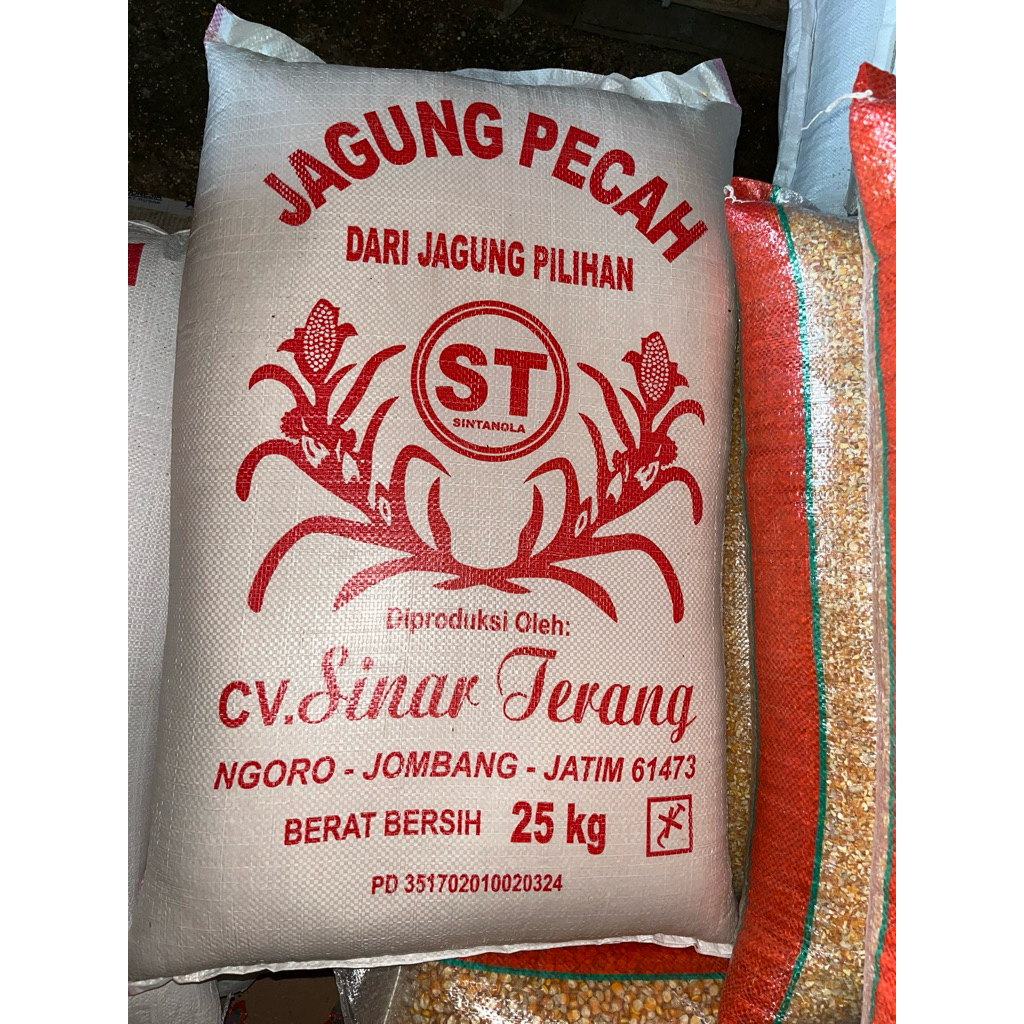 Jagung Menir / Jagung Giling Halus Kemasan 25kg Pakan Ayam Burung