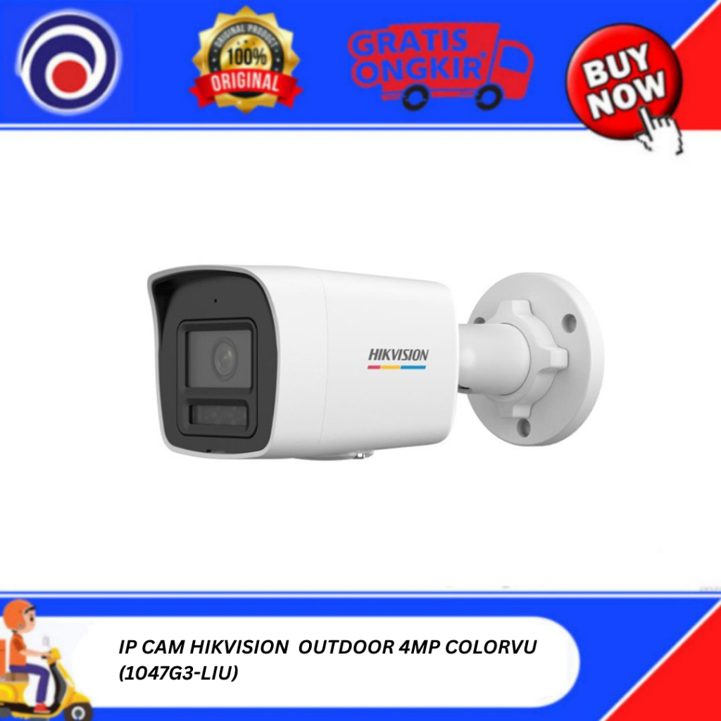 IP CAM HIKVISION  OUTDOOR 4MP COLORVU (1047G3-LIU)