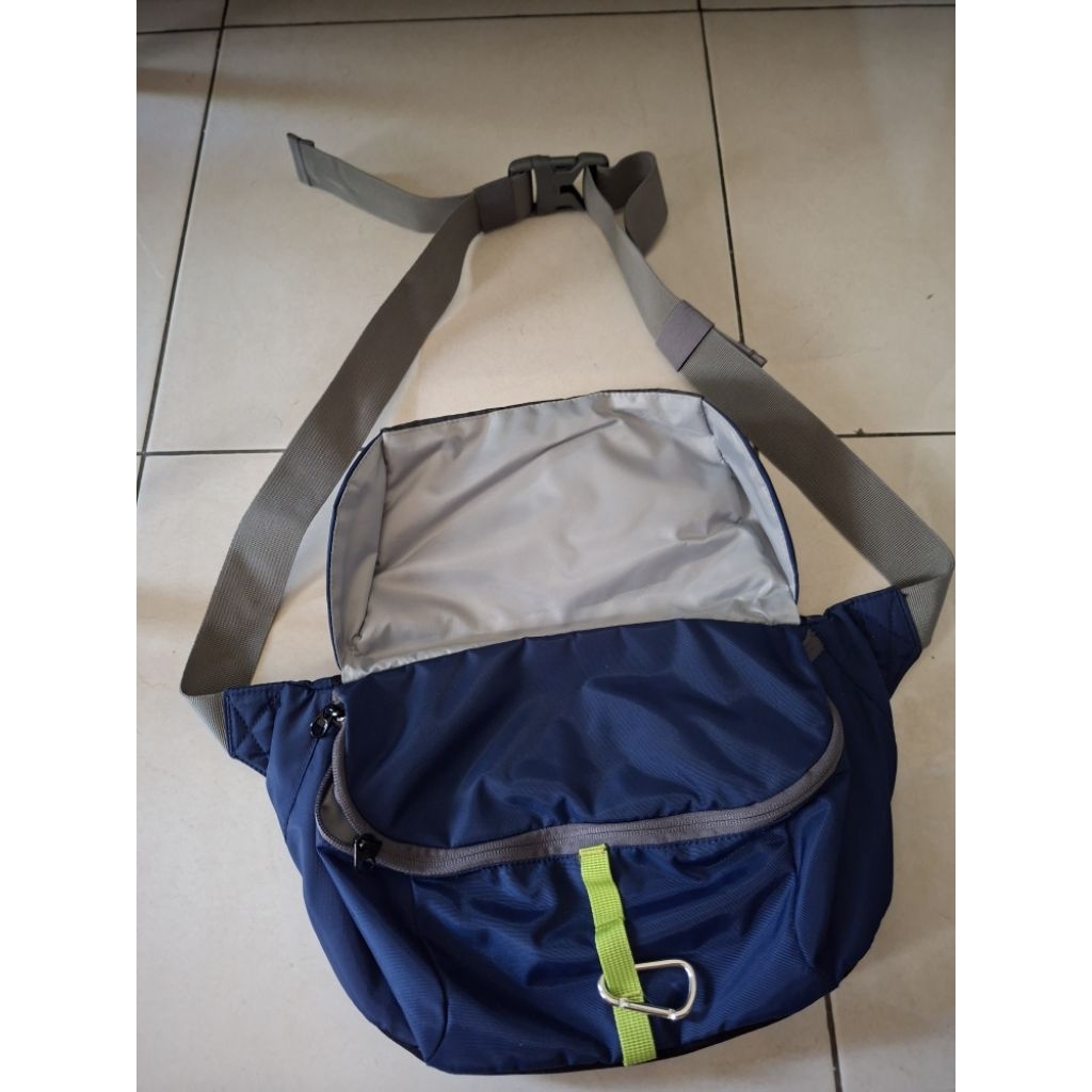 EIGER WAIST BAG WB ASCENDA CROSS LINK BLUE- MASIH BAGUS  - NO MINUS - JARANG DI PAKAI