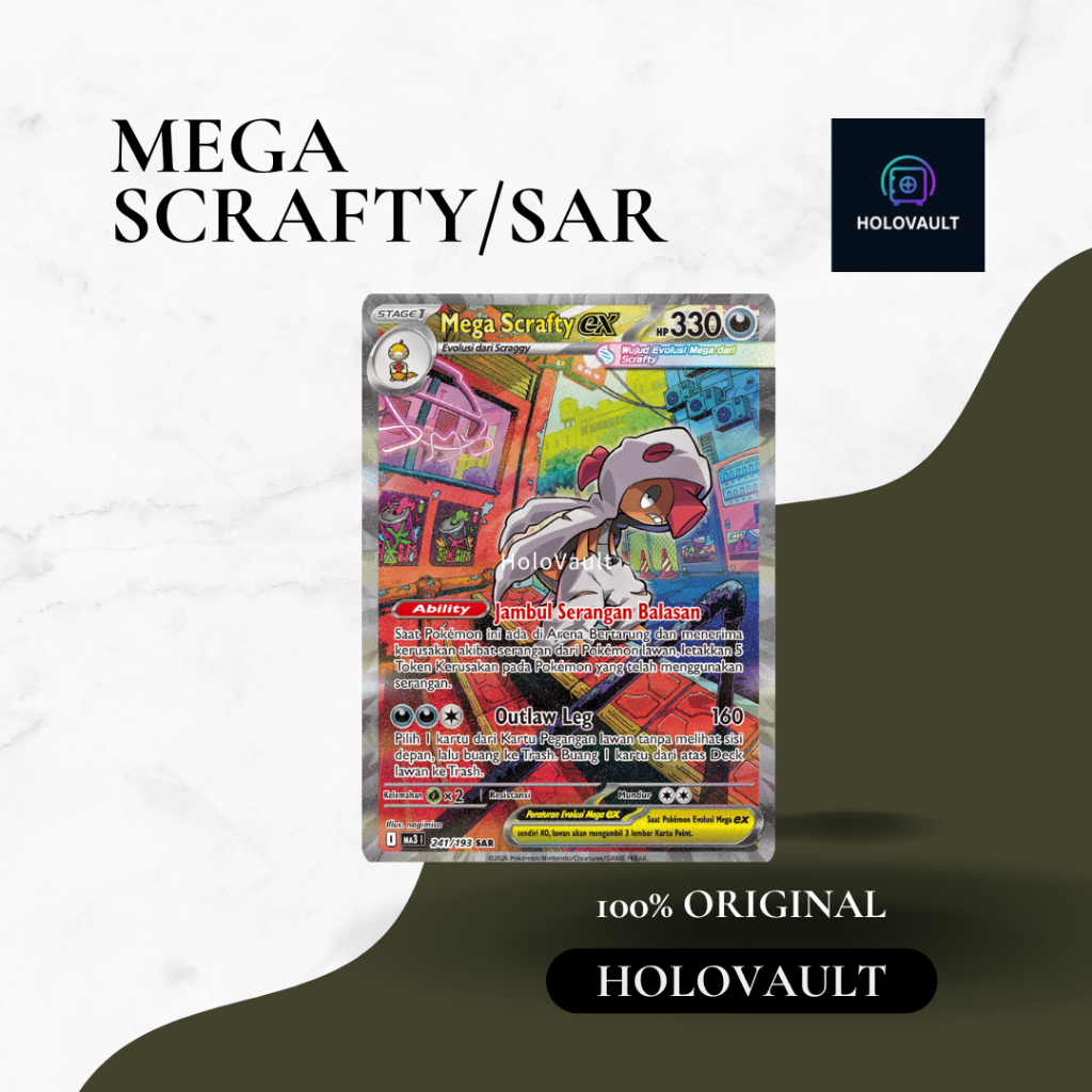Holovault - Pokemon TCG Indonesia Mega Scrafty ex/SAR