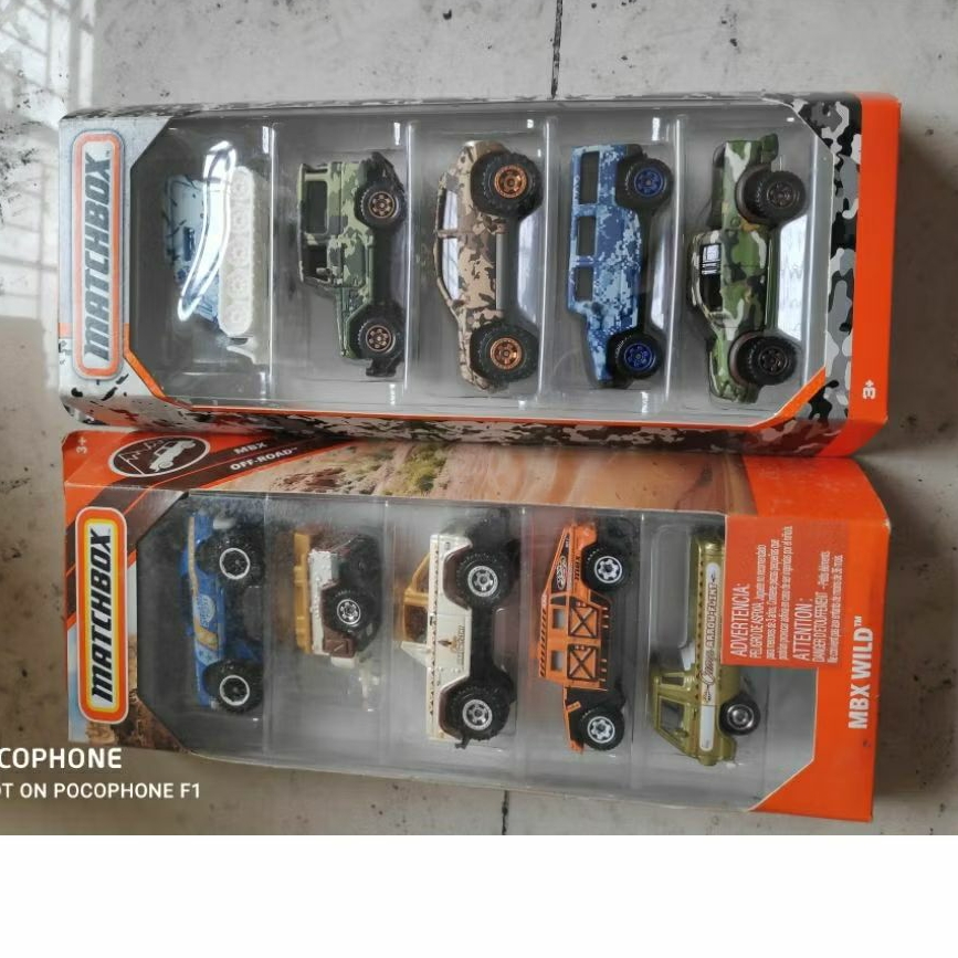matchbox gift pack set 2: CAMO DAN MBX WILD Toyota land cruiser fj40 Ford raptor Hummer h1 h2 Dodge 