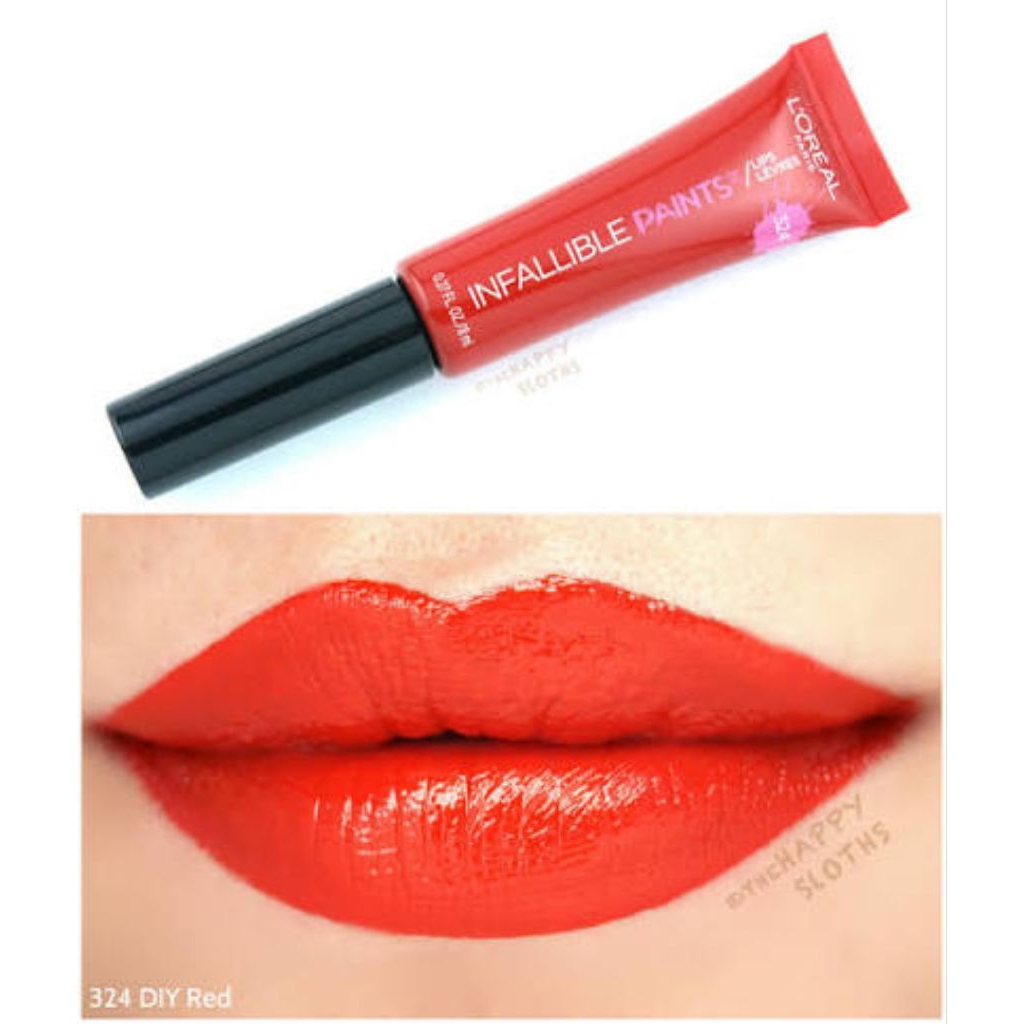 Lipstick Loreal Infallible Paints Lip 324 DIY Red
