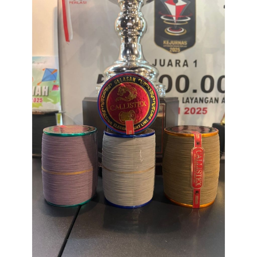 CALISTEX Gelasan Naga Merah Matot 6000 Yards Bahan Abu CLT Special For Kejurnas Tournament Dengan Fu